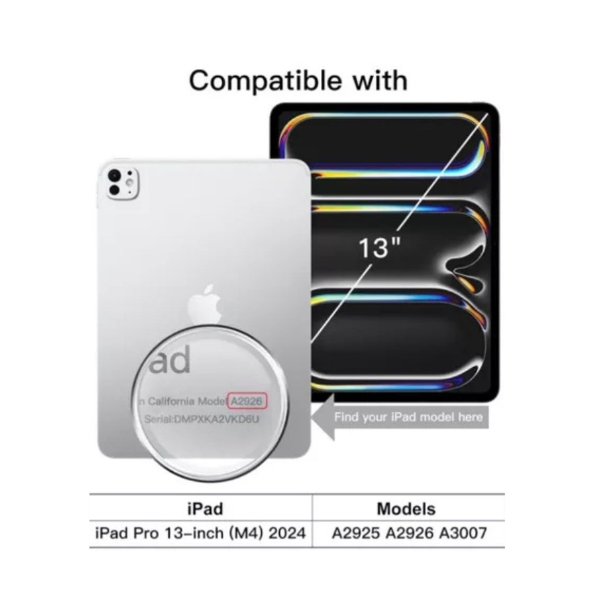 GENERICO - Funda Smart Cover Con Ranura Para iPad 13 Pro M4 2024