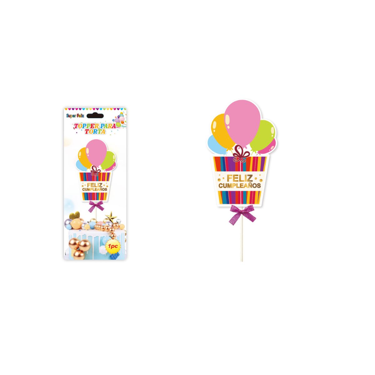 GENERICO - TOPPER PARA PASTEL DE CUMPLEAÑOS