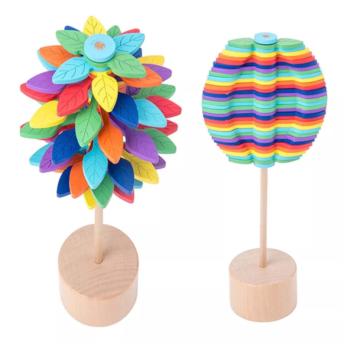 GENERICO - Juguete Piruleta De Descompresión Giratoria De Madera