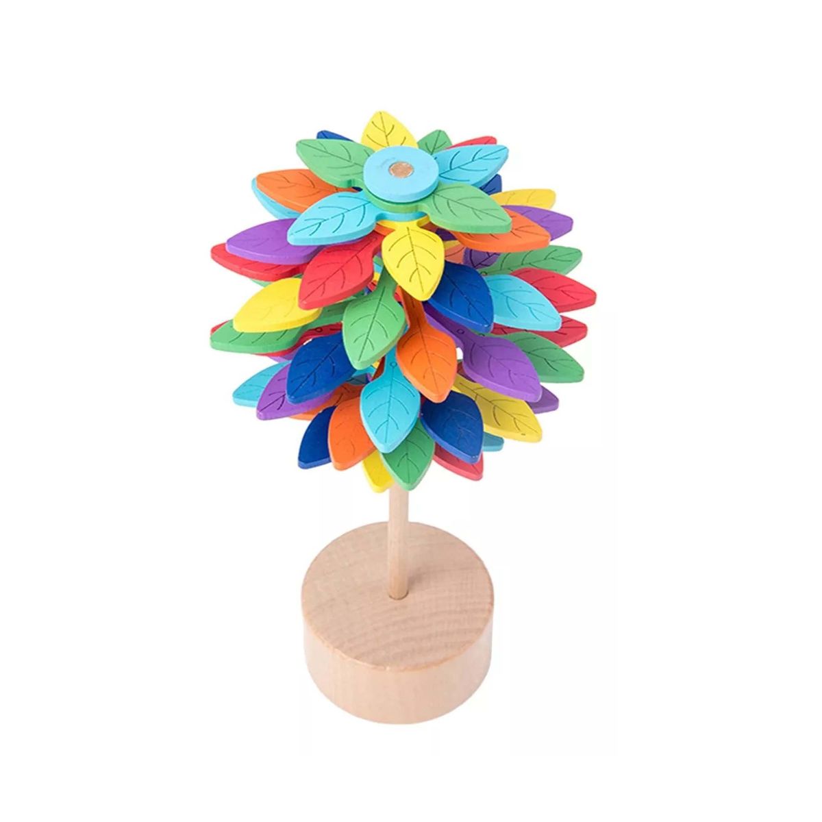 GENERICO - Juguete Piruleta De Descompresión Giratoria De Madera