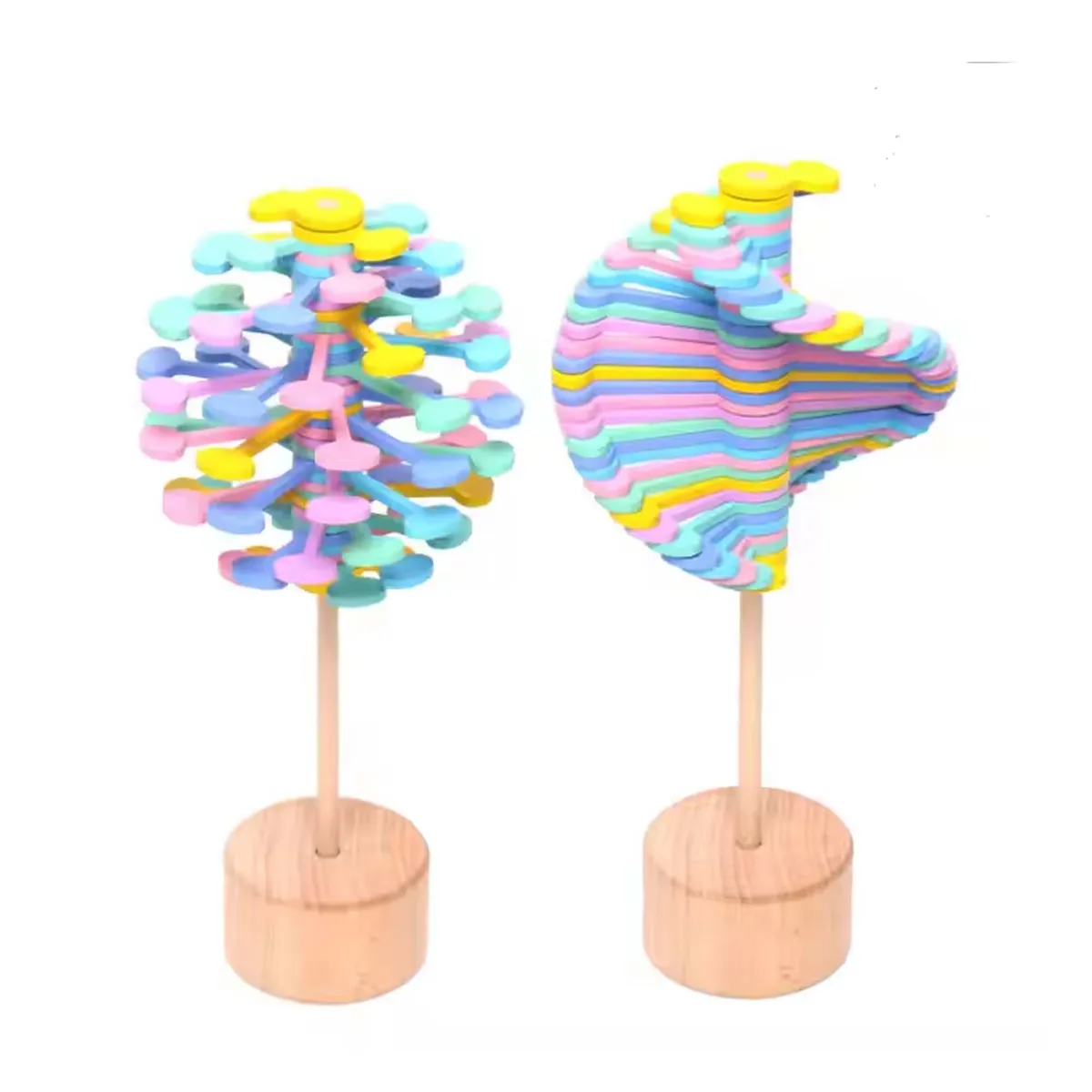 GENERICO - Juguete De Descompresión Giratoria De Madera Caramelos