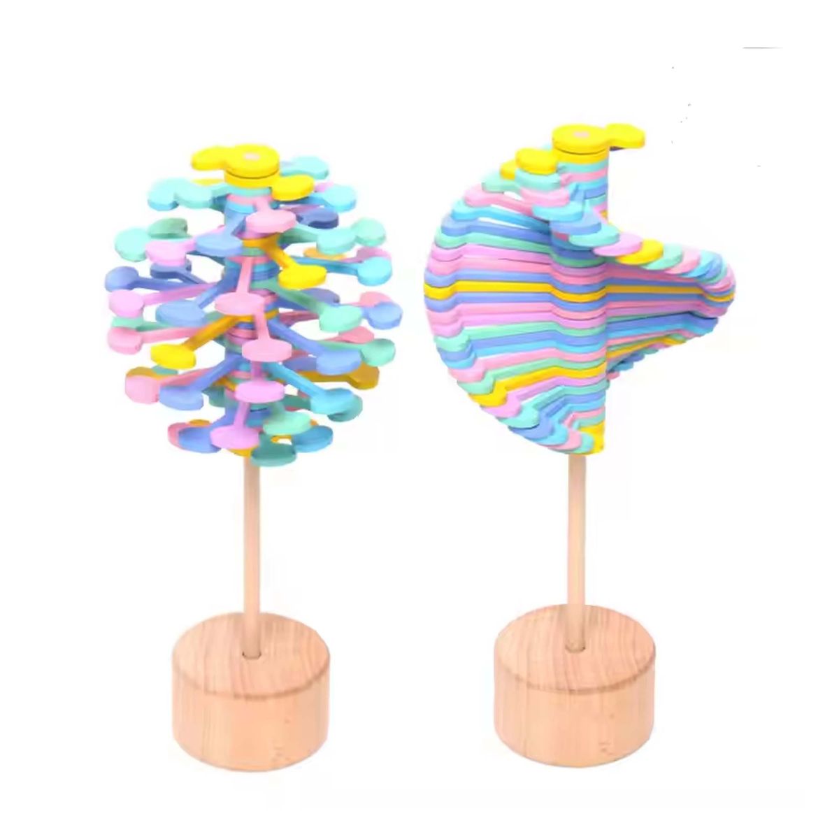 GENERICO - Juguete De Descompresión Giratoria De Madera Caramelos