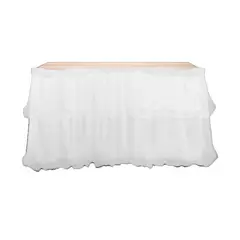 GENERICO - FALDON MESA TELA 150X70 CM BLANCO X1 UNI