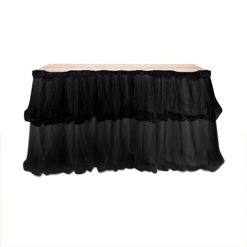 GENERICO - FALDON MESA TELA 150X70 CM NEGRO X1 UNI