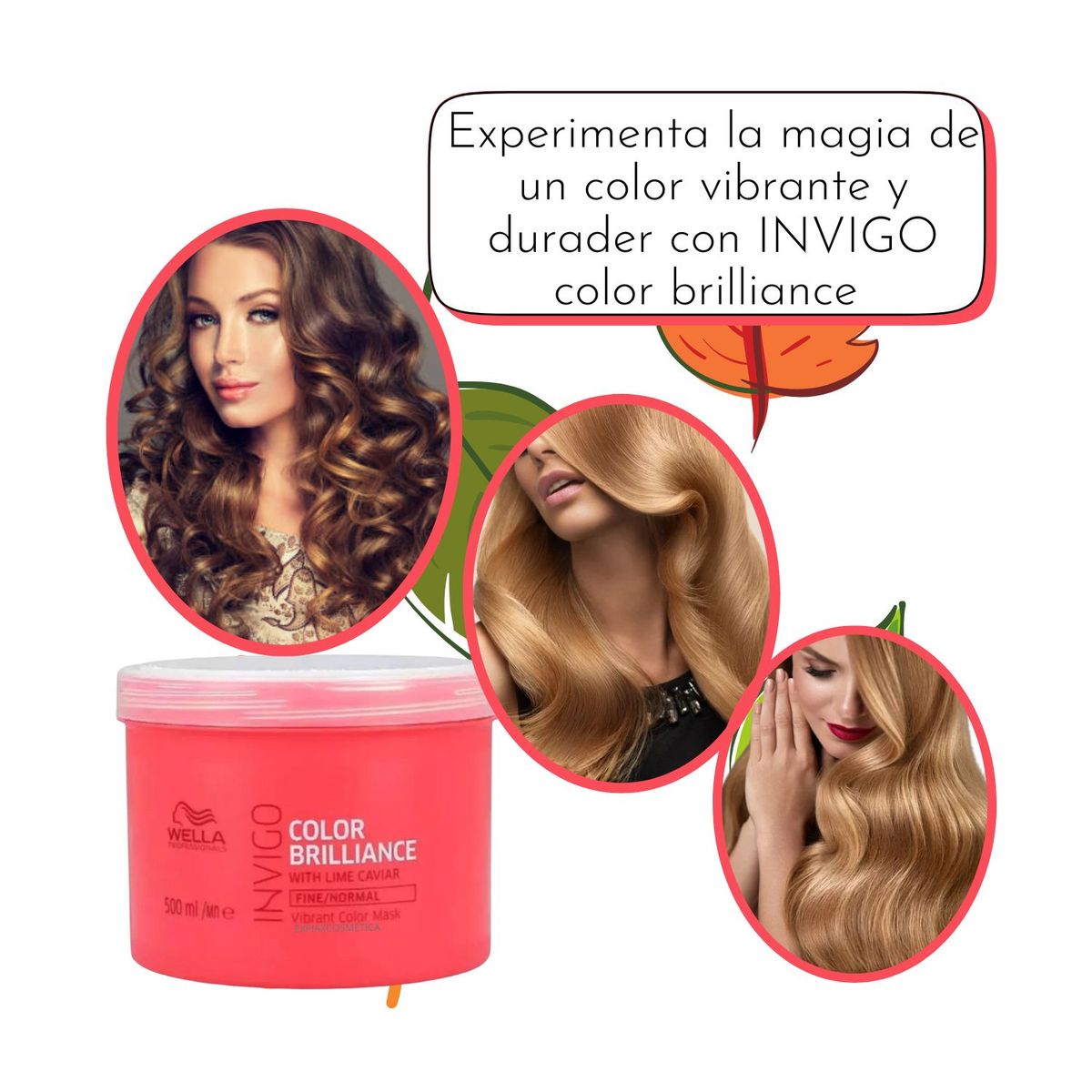 WELLA - Mascara Wella Invigo Color Brilliance 500ml Color Vibrante Suavidad