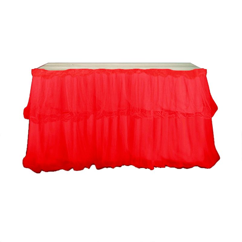 GENERICO - FALDON MESA TELA 150X70 CM ROJO X1 UNI