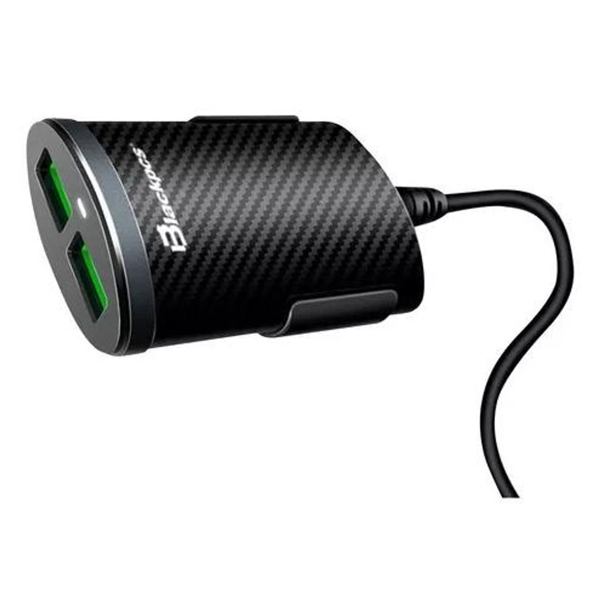 GENERICO - Cargador de auto Blackpcs 4 puertos USB con extensión 1 metro