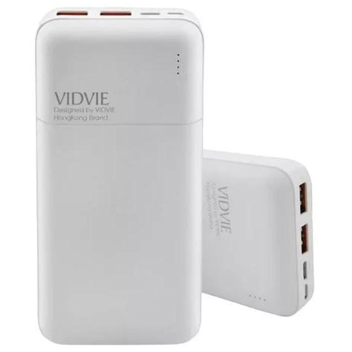 GENERICO - Cargador portátil power bank 20000 mAh Vidvie color blanco