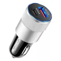 GENERICO - Cargador universal auto camión USB-C carga rápida 30 PD 38W plateado