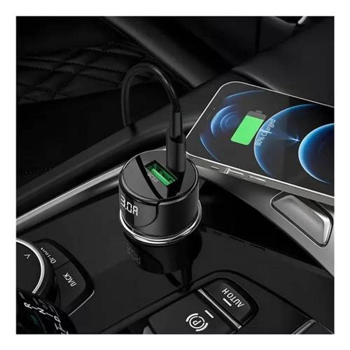 GENERICO - Cargador de auto carga rápida 20W Hoco Z42 negro