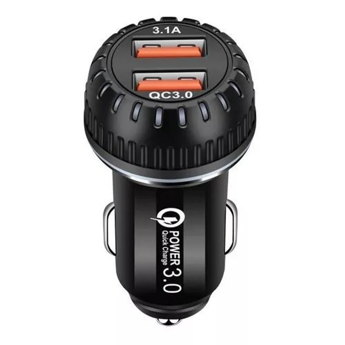 GENERICO - Cargador rápido doble USB 30 con LED azul para auto