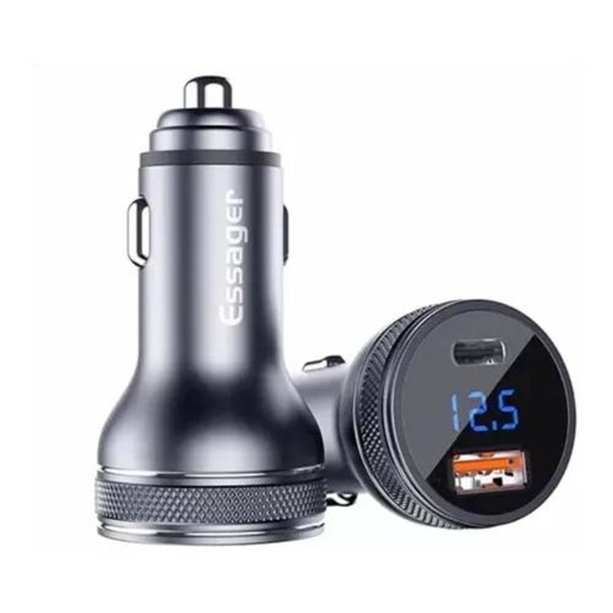 GENERICO - Cargador auto Essager carga rápida 36W tipo USB y tipo C negro