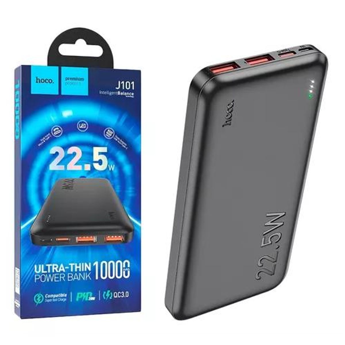 GENERICO - Power bank Hoco 10000 mAh 225W cargador portátil color negro