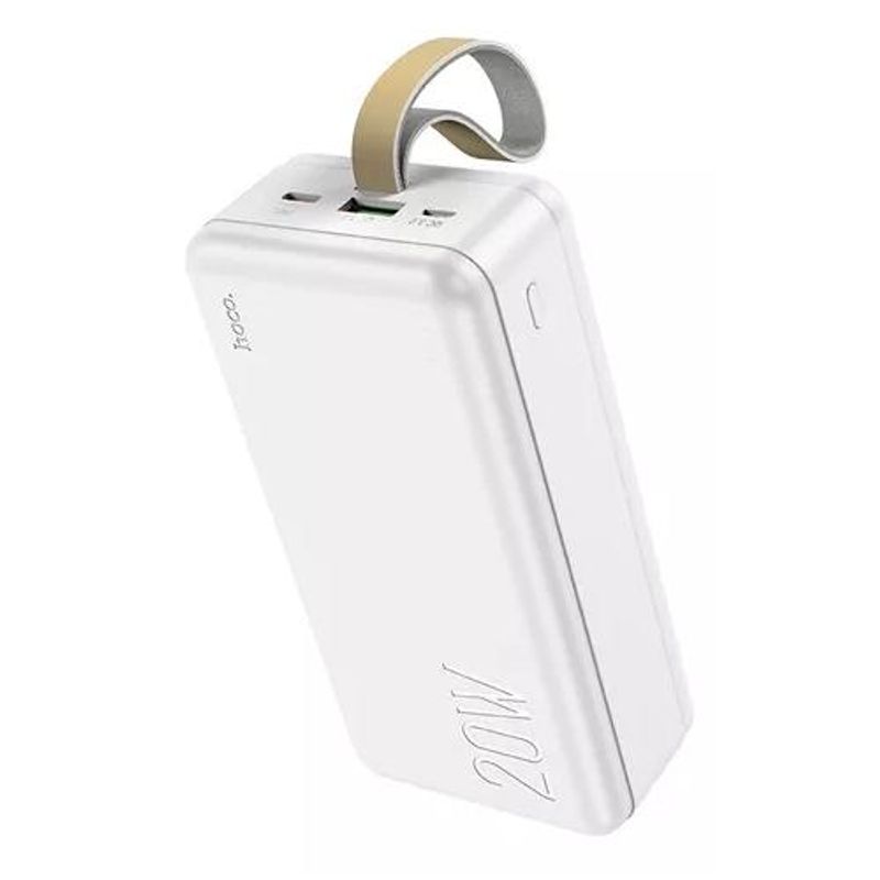 GENERICO - Hoco power bank 30000 mAh J87B para iPhone y Android color blanco