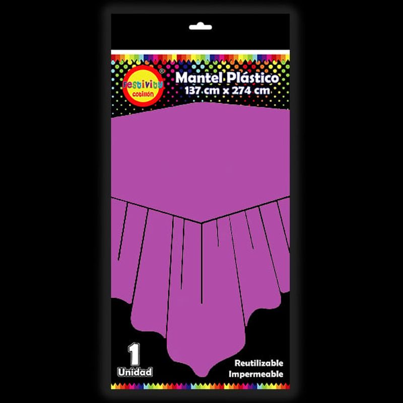GENERICO - MANTEL REUTILIZABLE 137X274 CM FUCSIA X1 UNI