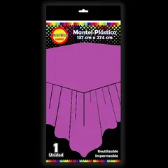 GENERICO - MANTEL REUTILIZABLE 137X274 CM FUCSIA X1 UNI