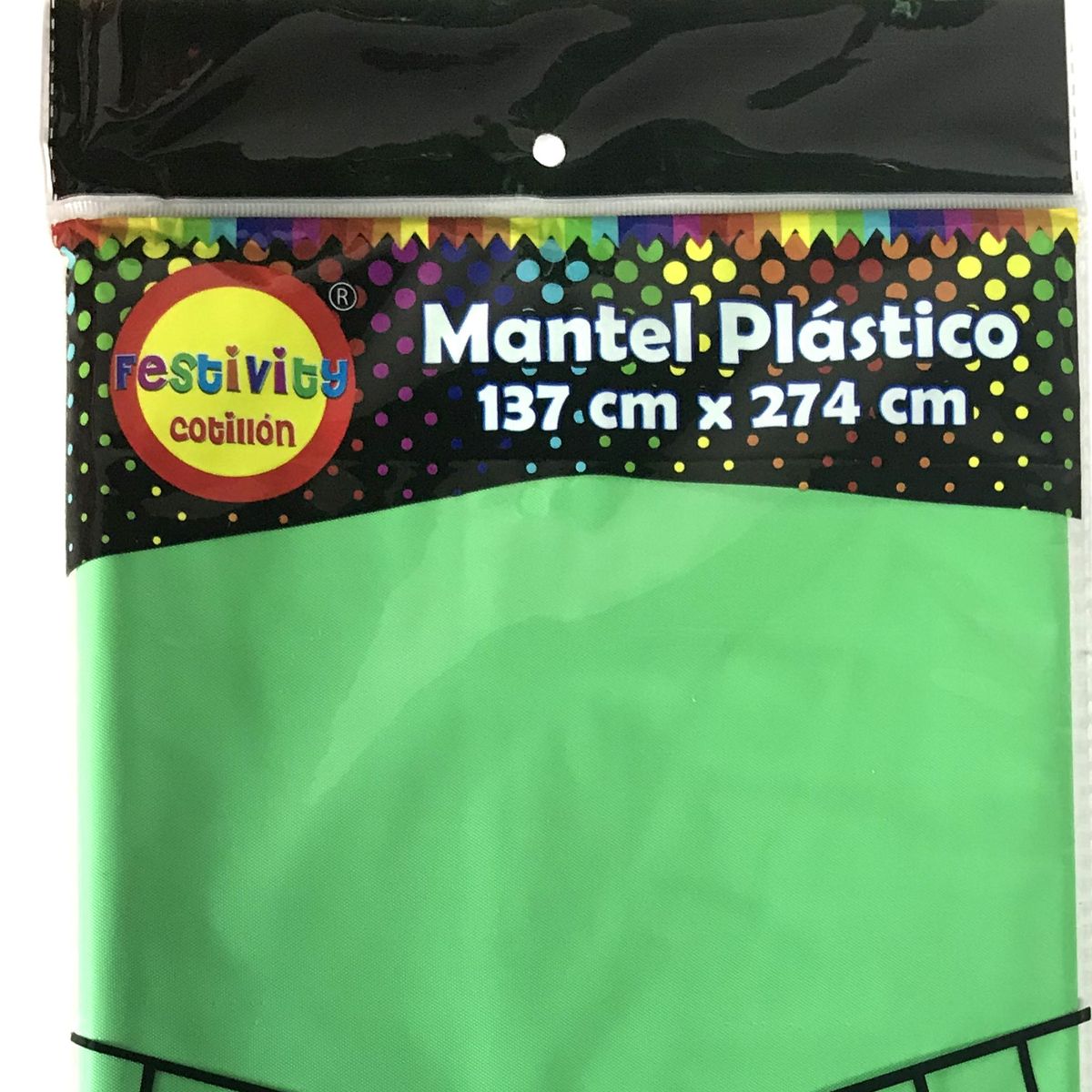 GENERICO - MANTEL REUTILIZABLE 137X274 CM VERDE X1 UNI