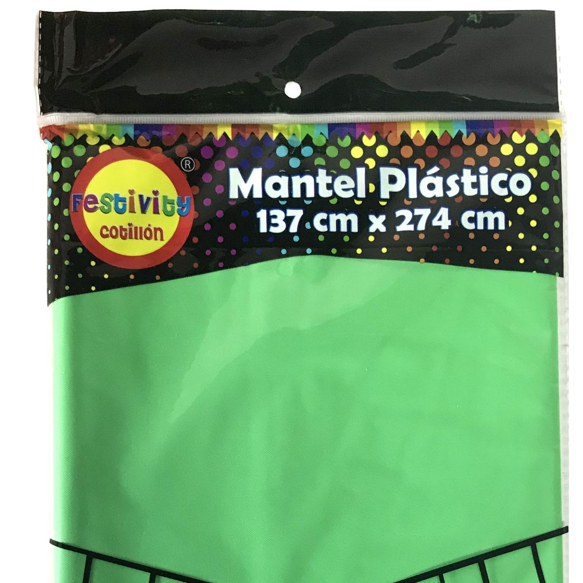 GENERICO - MANTEL REUTILIZABLE 137X274 CM VERDE X1 UNI