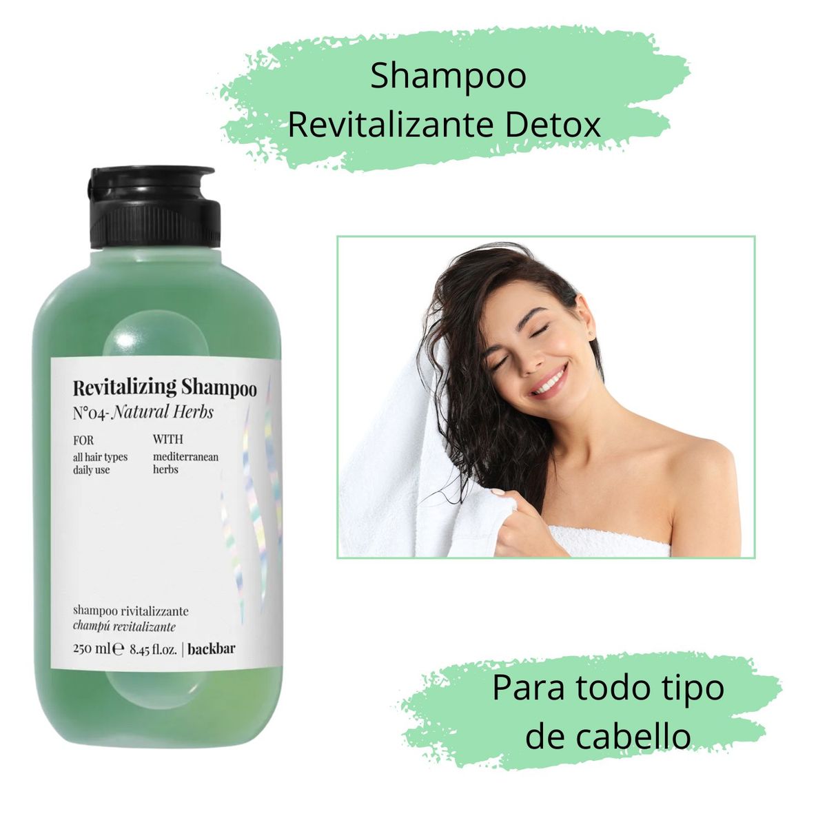FARMAVITA - Shampoo BackBar Revitalizing N°4 250ml Farmavita Revitaliza Detox