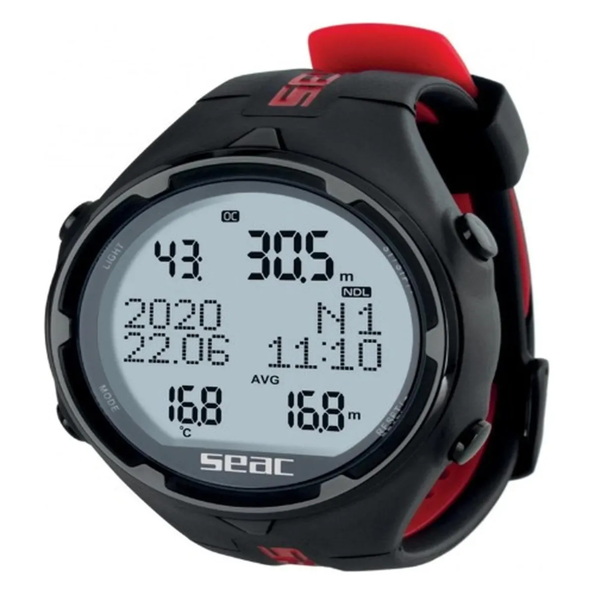 SEAC - Computador De Buceo Hr Action Seac Sub - Rojo