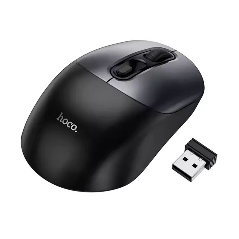 HOCO - Mouse Inalámbrico Ratón Conexión 24gz Hoco Gm28 Negro