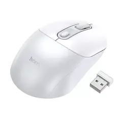 HOCO - Mouse Inalámbrico Ratón Conexión 24gz Gm28 Blanco