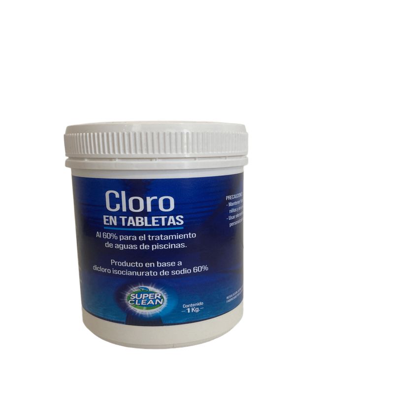 SUPERCLEAN - CLORO TABLETAS TRIPLE ACCION 1 KG