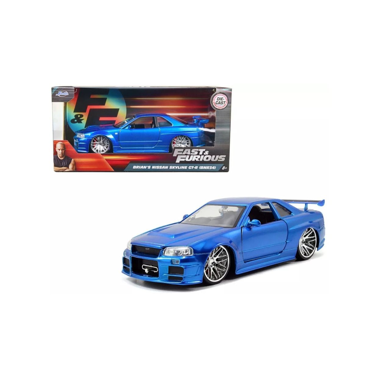 GENERICO - Nissan Skyline GTR R34 Rapido y Furioso 4 Jada 1:24