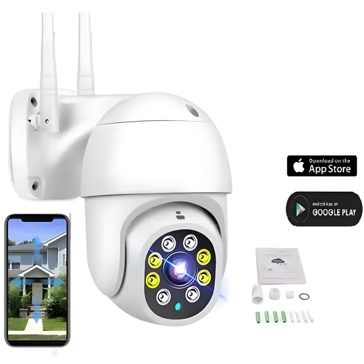 GENERICO - Cámara Vigilancia Seguridad Detector De Movimiento / 8 Led