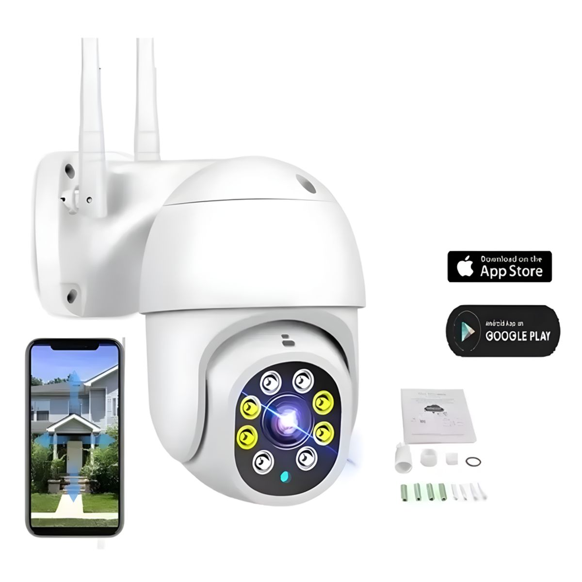 GENERICO - Cámara Vigilancia Seguridad Detector De Movimiento / 8 Led