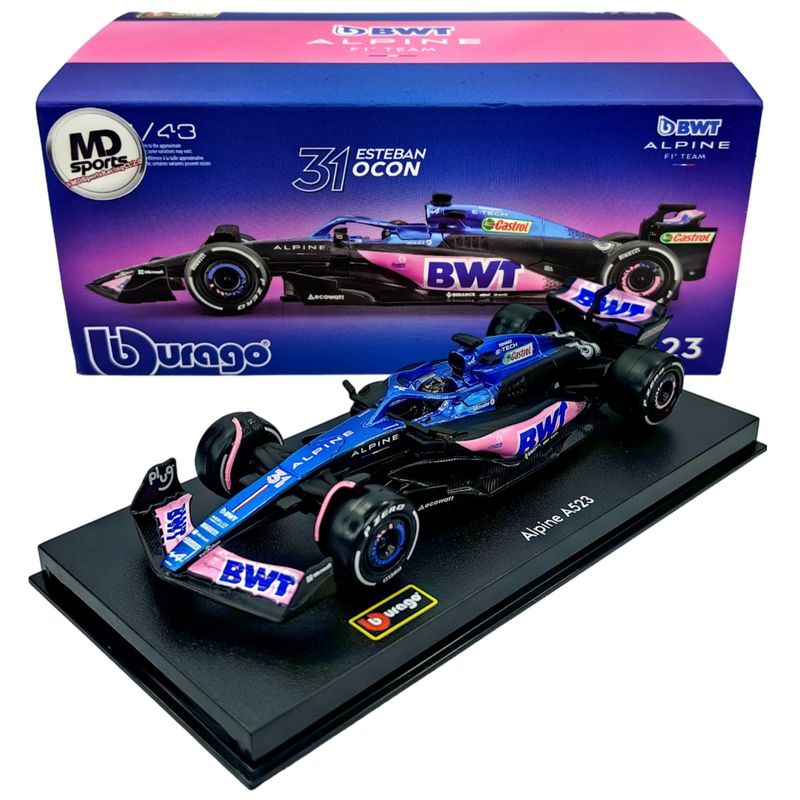 BBURAGO - Auto F1 Alpine A523 2023 #31 Esteban Ocon Caja Acrilica 1:43