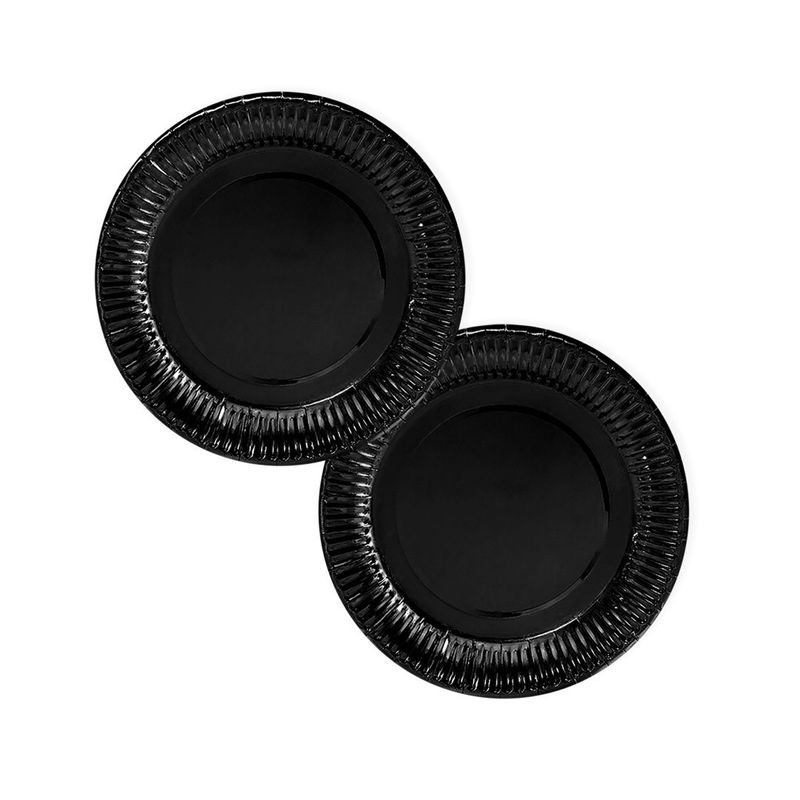 GENERICO - PLATO 7 CARTON NEGRO METALLIC X6