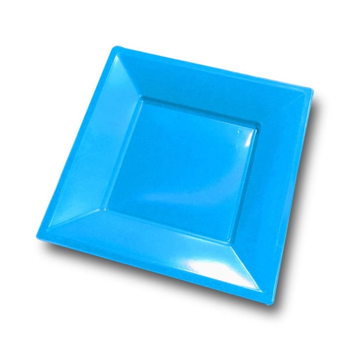 GENERICO - PLATO 7 CUADRADO CELESTE X10 UNI