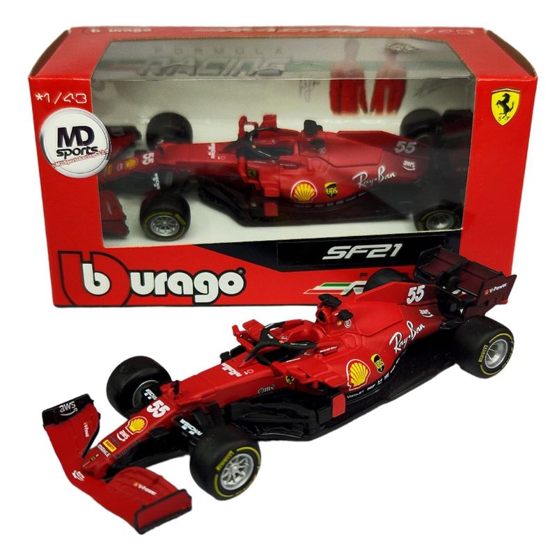 BBURAGO - Auto F1 Ferrari Sf-21 2021 #55 Carlos Sainz Caja Normal 1:43