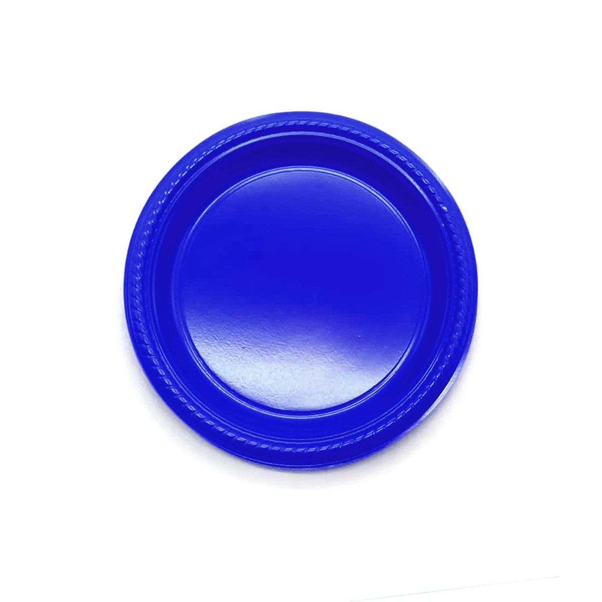 GENERICO - PLATO 7 PLASTICO AZUL X10 UNI