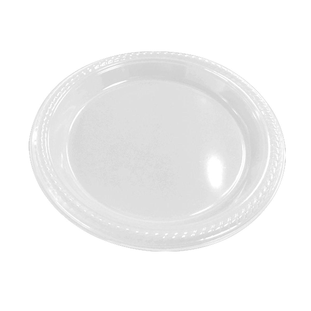GENERICO - PLATO 7 PLASTICO BLANCO X10 UNI