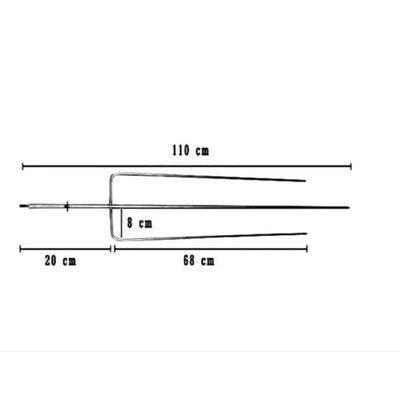 Imagen 2 del producto Motor spiedo 15 kg inoxidable + tridente + soportes