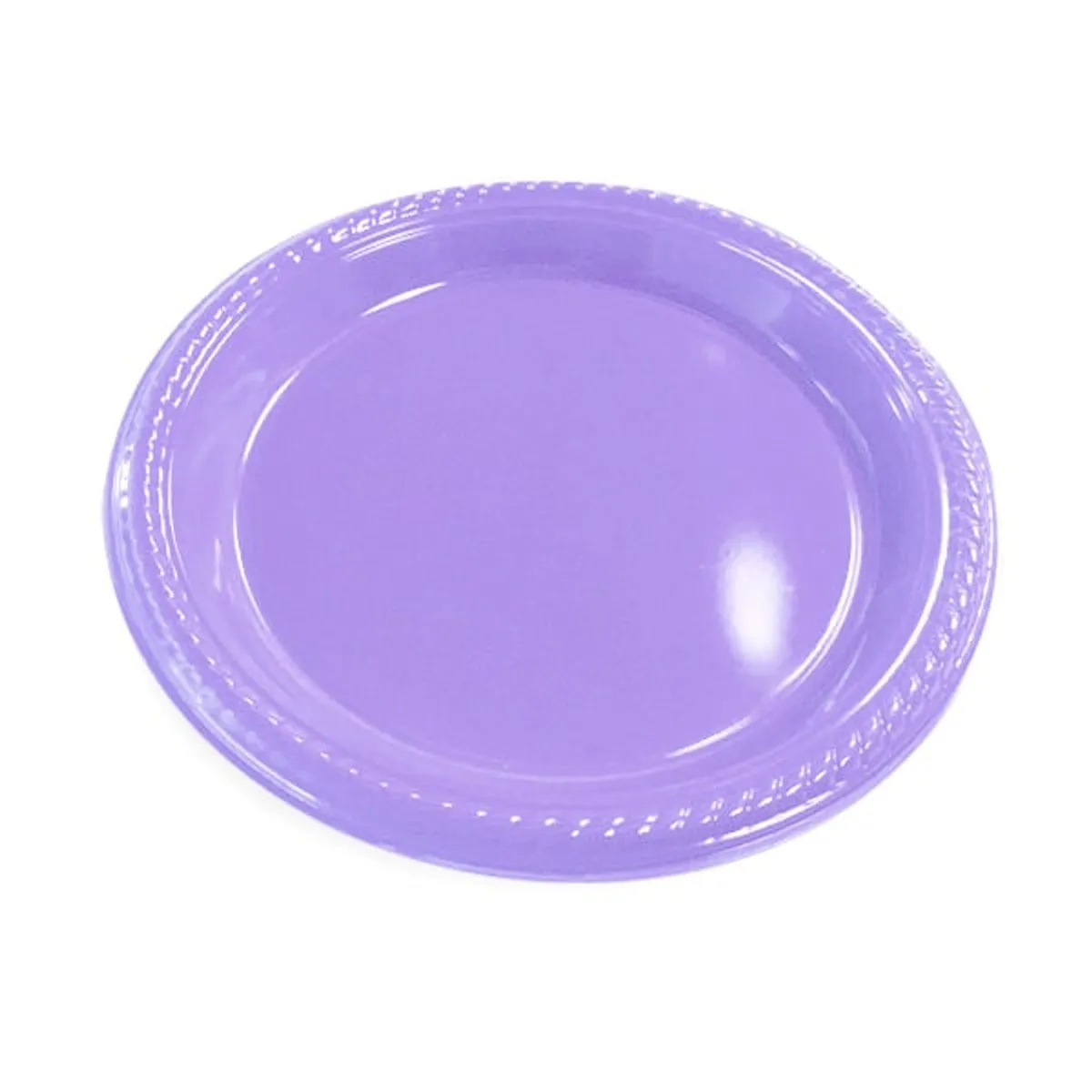 GENERICO - PLATO 7 PLASTICO LILA X10 UNI