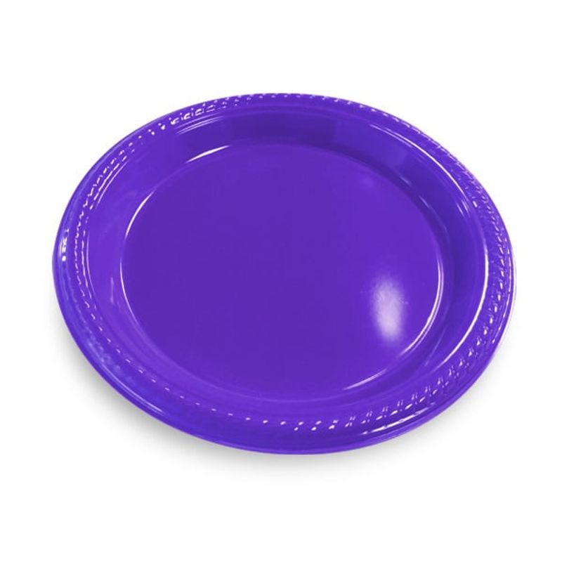 GENERICO - PLATO 7 PLASTICO MORADO X10 UNI