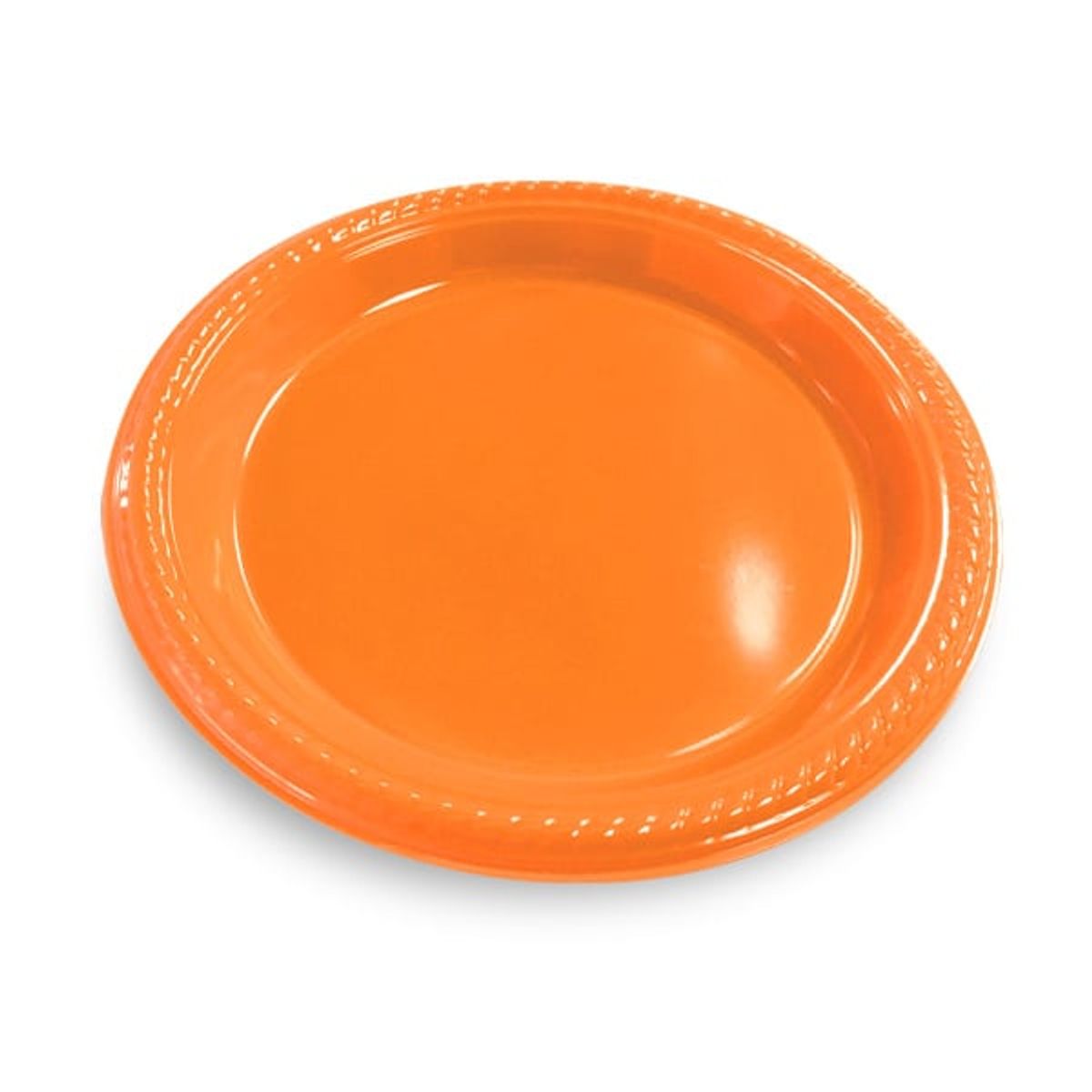 GENERICO - PLATO 7 PLASTICO NARANJO X10 UNI