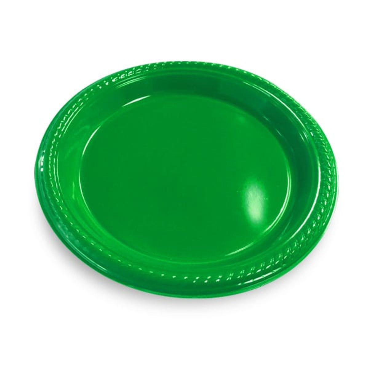 GENERICO - PLATO 7 PLASTICO VERDE X10 UNI