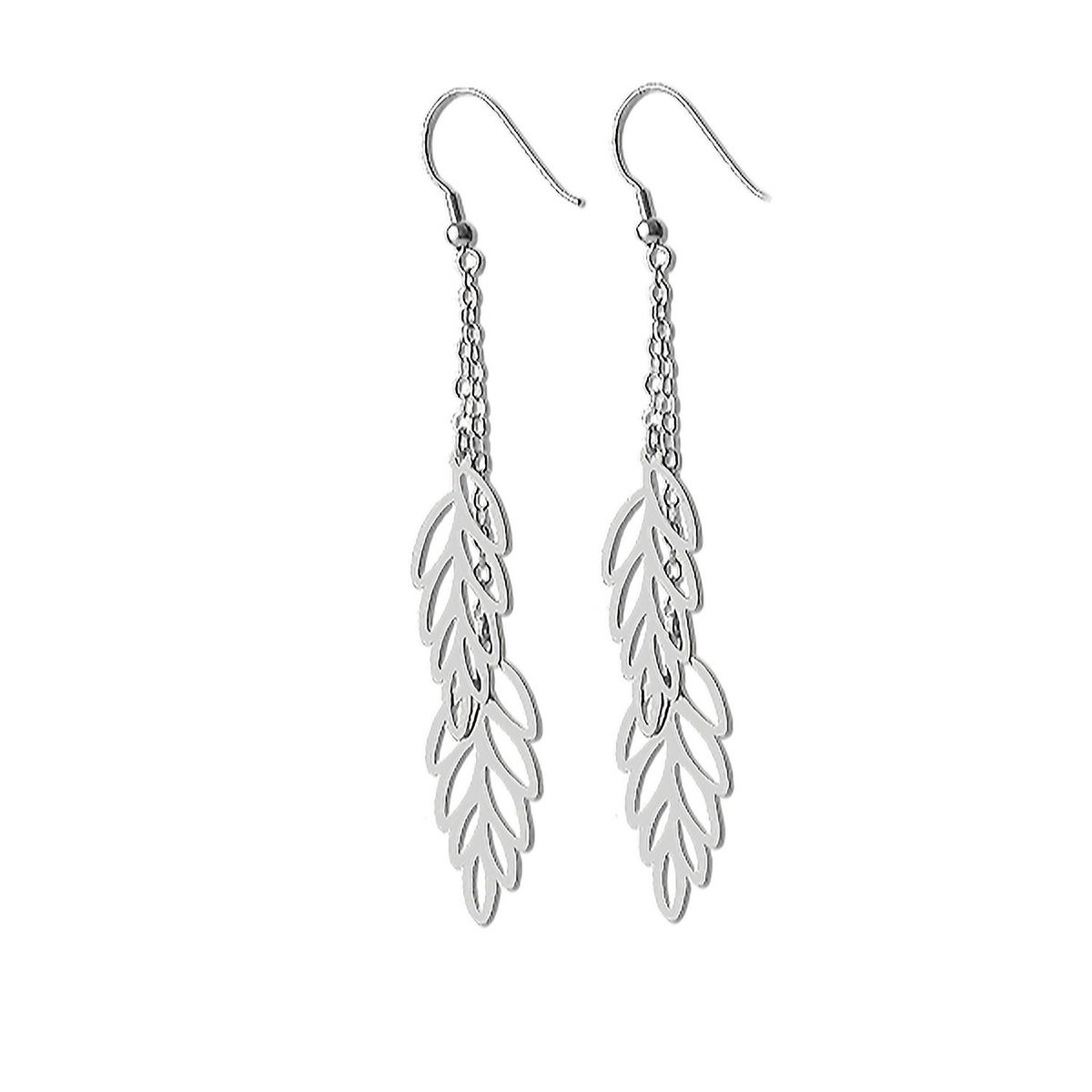 MABELITA - Aros de Plata Hojas Tropicales