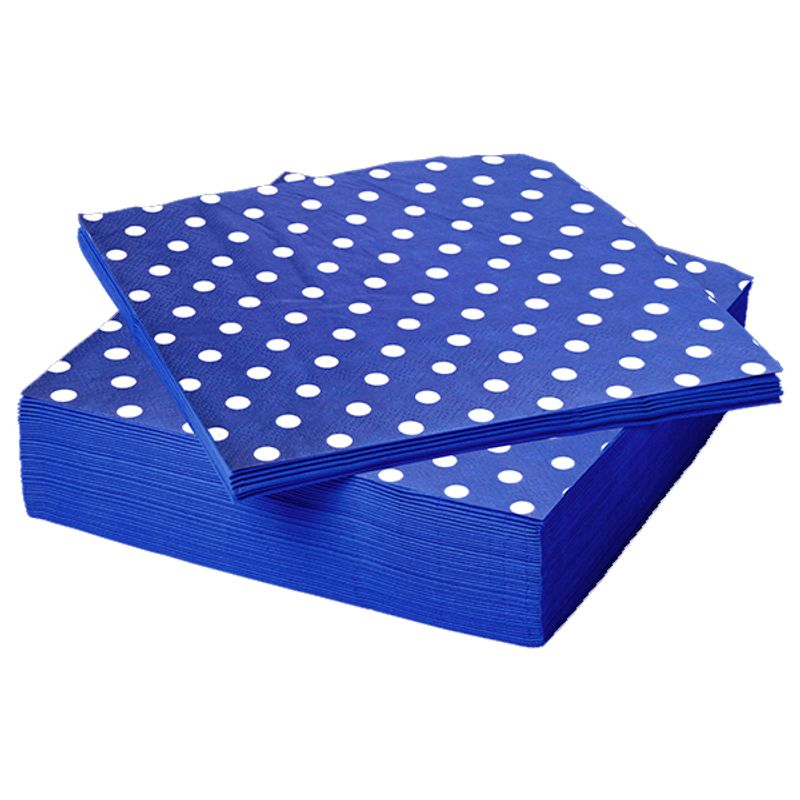 GENERICO - SERVILLETA POLKA AZUL 33X33 X20 UNI