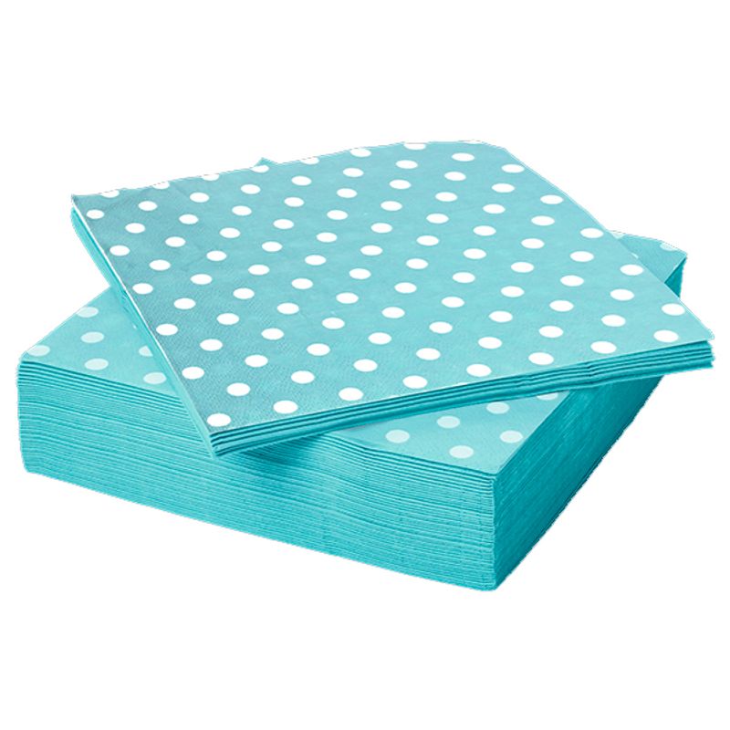GENERICO - SERVILLETA POLKA CELESTE 33X33 X20 UNI