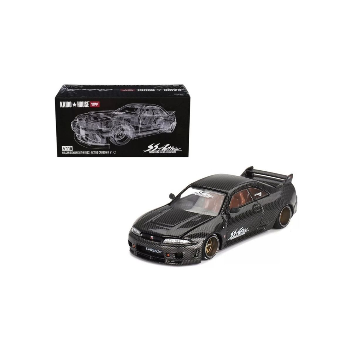 GENERICO - Nissan Skyline GTR R33 Full Carbono Kaidohouse Mini GT 164