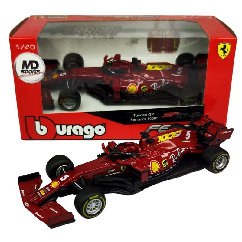 BBURAGO - Auto F1 Ferrari Sf1000 Tuscan 2020 5 Vettel Caja Normal 1:43