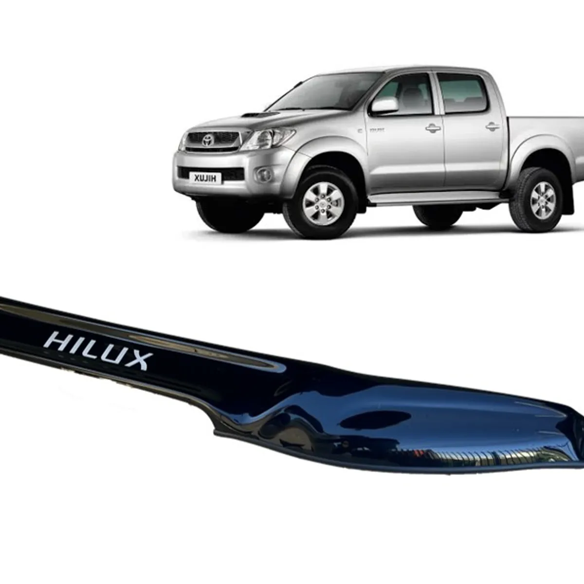 TOYOTA - Deflector De Capot Toyota Hilux Vigo Negro 2012-2016