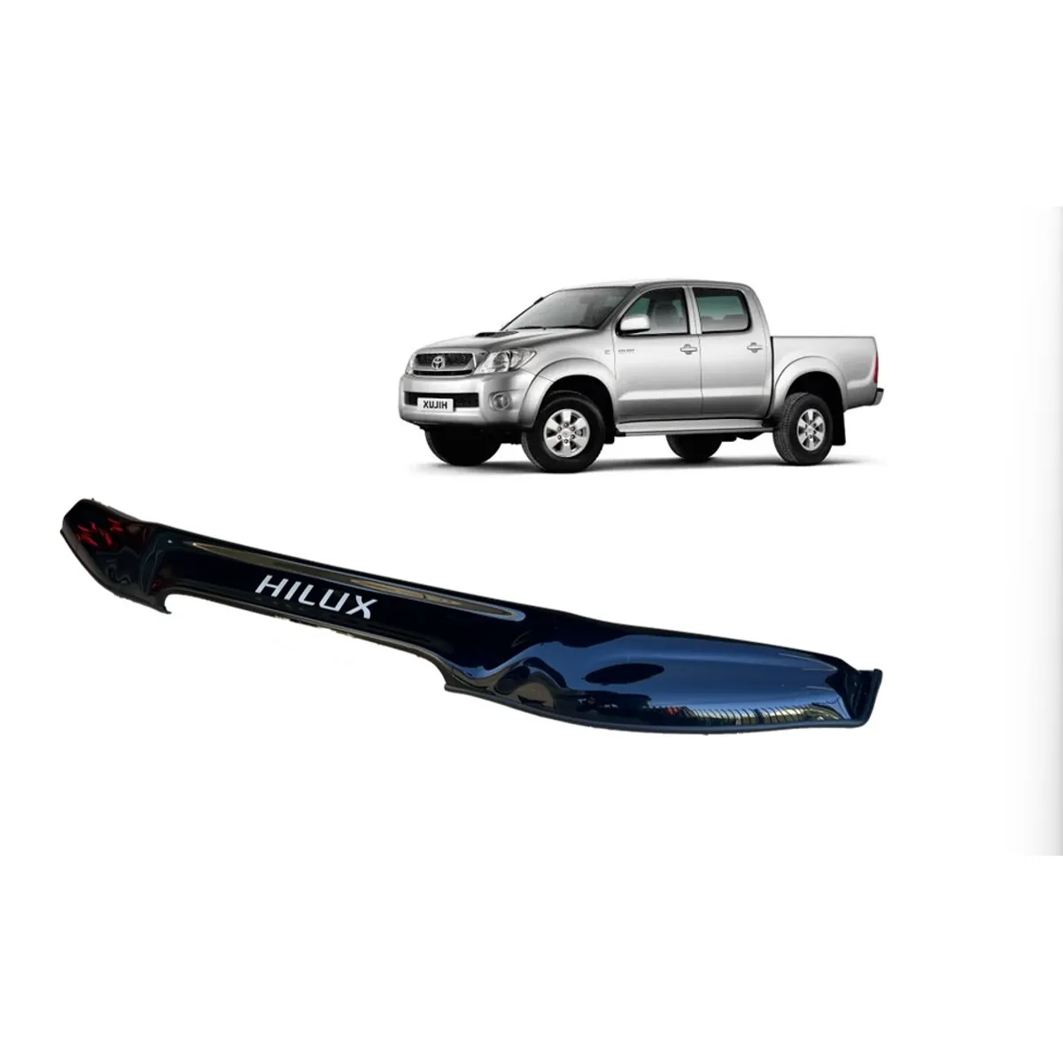 TOYOTA - Deflector De Capot Toyota Hilux Vigo Negro 2012-2016