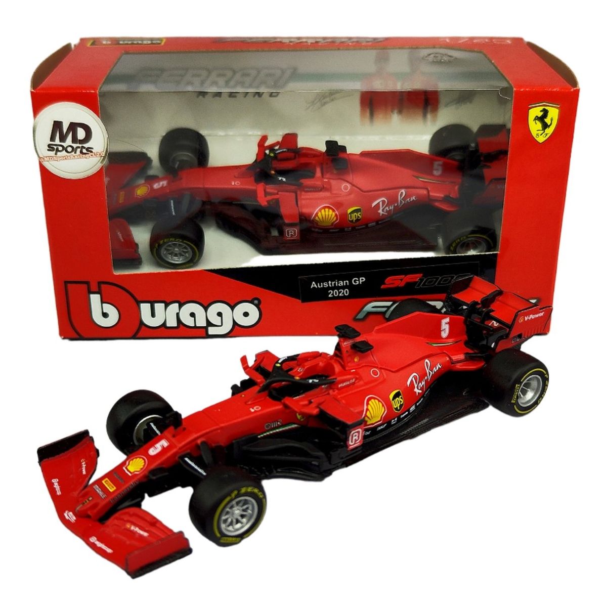BBURAGO - Auto F1 Ferrari Sf1000 2020 #5 Seb Vettel Caja Normal 1:43