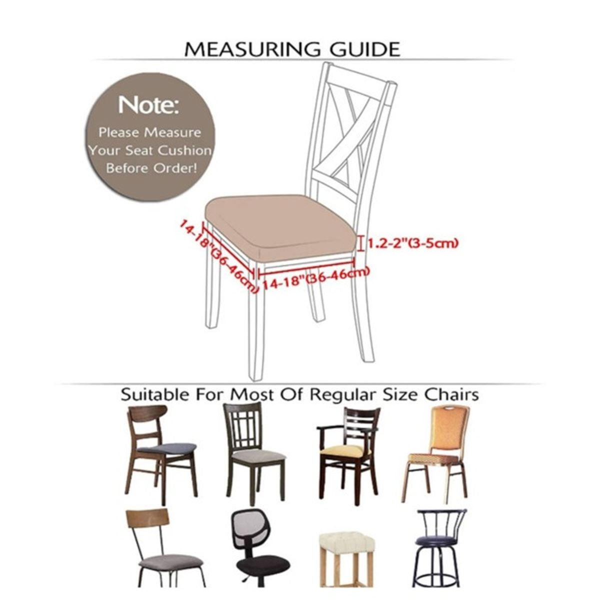 GENERICO - Pack de 2 fundas Cubre Asientos para sillas de comedor